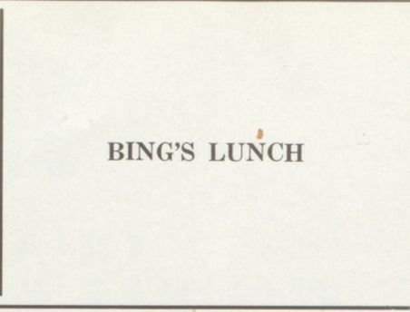 Bings (Bings Lunch) - 1950 Yearbook Ad (newer photo)
